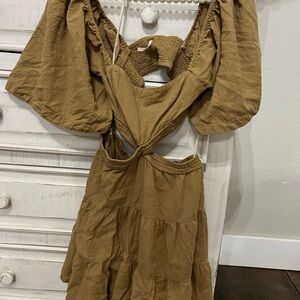 Free People Olive Backless Dress